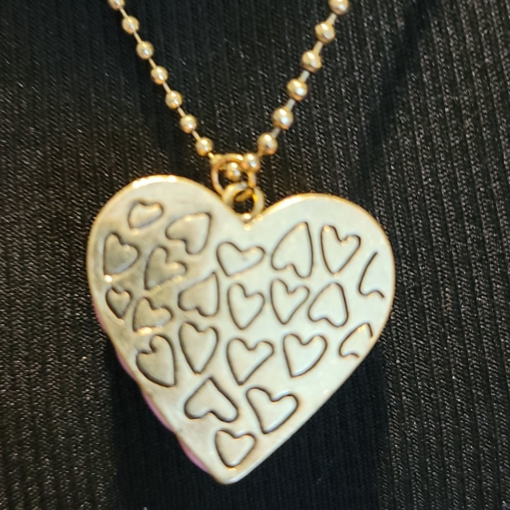 NWT Pink Heart Locket Necklace by Betsey Johnson - Picture 9 of 11